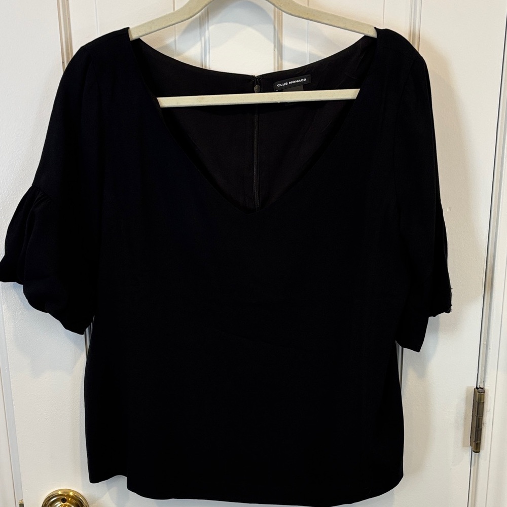 Club Monaco Elegant Black Blouse, size 8